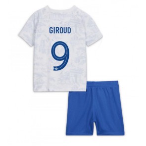 Francja Olivier Giroud #9 Koszulka Wyjazdowych Dziecięca MŚ 2022 Krótki Rękaw (+ Krótkie spodenki)